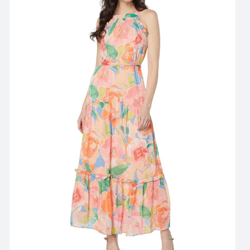 Maggie London high neck Maxi Dress